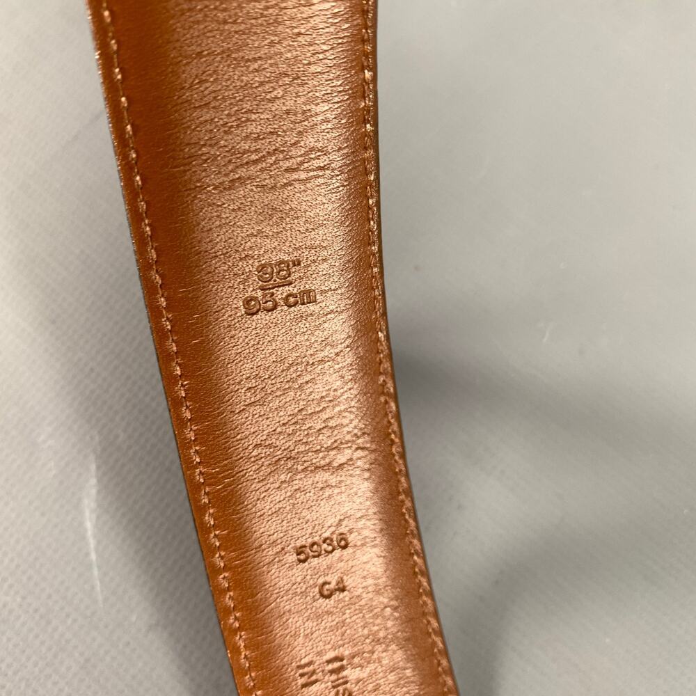 COACH Size 38 Black Solid Leather Belt - Picture 6 of 7
